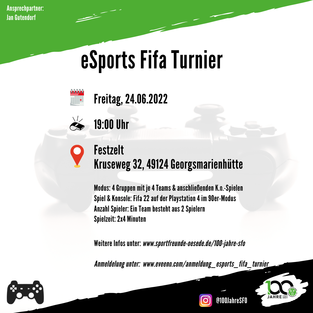 Flyer eSports Fifa Turnier 2