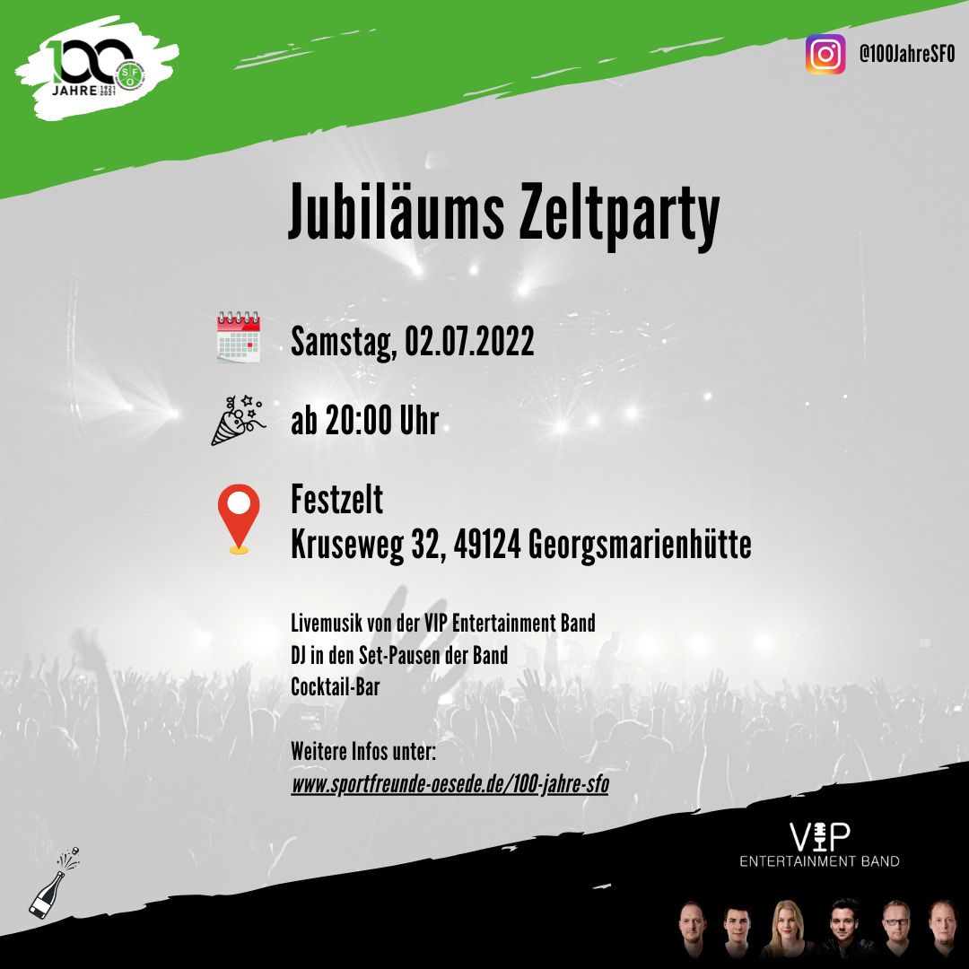 Jubiläumsparty Flyer